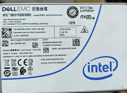 INTEL DELL EMC 1.92 TB NVME